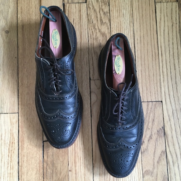 Allen Edmonds Men's Mcallister Wing Tip Oxford Shoe in Black Size 9 - Picture 5 of 5